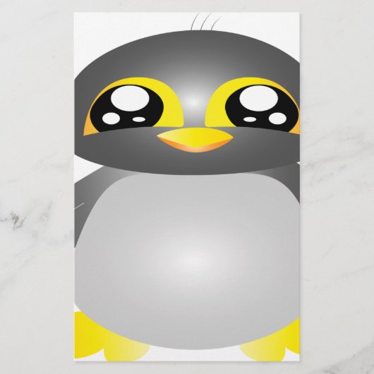 Cute funny penguin briefpapier (Vorderseite)