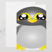 Cute funny penguin briefpapier (Vorne/Hinten)