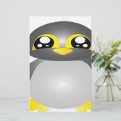 Cute funny penguin briefpapier (Stehend Vorderseite)