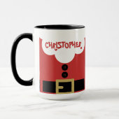 Cute Funny Personalized Name Christmas Kids Santa Tasse (Links)