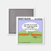 Cute Funny Proud Mom & Child Caterpillar Cartoon Magnet (Vorderseite/Rückseite)