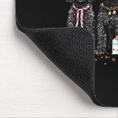 Cute Funny Reindeer Santa Black Goldendoodle Dogs Mousepad (Ecke)