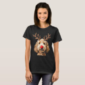 Cute Funny Reindeer Santa Goldendoodle Christmas T T-Shirt (Vorne ganz)
