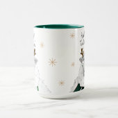 Cute Funny Reindeer Sheep 'Baaah Humbug' Pun Fun Tasse (Zentrum)