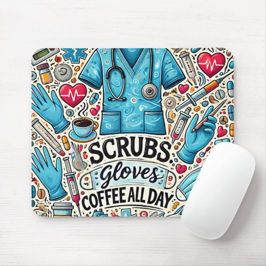 Cute/Funny RN Nurse Mousepad (Mit Mouse)