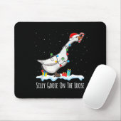 Cute Funny Santa Duck Silly Goose On The Loose Chr Mousepad (Mit Mouse)