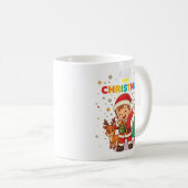 Cute Funny Santa Kid Dabbing Christmas Mug with Re Kaffeetasse (VorderseiteRechts)