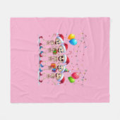 Cute Funny Skeletons Christmas & New Year Celebrat Fleecedecke (Vorderseite (Horizontal))