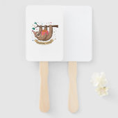 Cute Funny Sloth Happy Birthday Fächer (Vorne und Hinten)