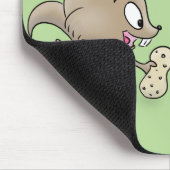 Cute funny squirrels cartoon illustration mousepad (Ecke)