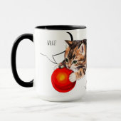Cute Funny Stay Outta the Christmas Tree Kitten Tasse (Links)