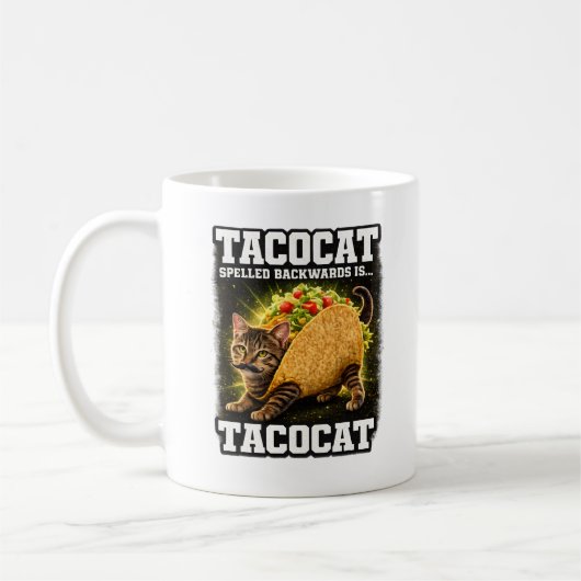 Cute Funny TacoCat Spelled Backwards Coffee Mug Kaffeetasse (Links)