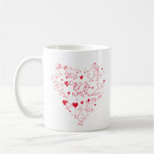 Cute & Funny Valentine Goose Heart Kaffeetasse (Links)