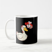 Cute Funny Valentine Silly Gooses Duck Love Matchi Kaffeetasse (Links)