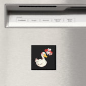 Cute Funny Valentine Silly Gooses Duck Love Matchi Magnet (In Situ (Geschirrspüler))