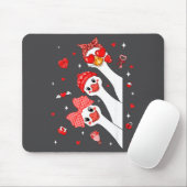 Cute Funny Valentine Silly Gooses Heart Love Match Mousepad (Mit Mouse)