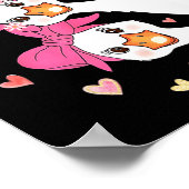 Cute Funny Valentine Silly Gooses Heart Love Match Poster (Ecke)