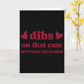 Cute Funny Valentine's Day Software Developer Wome Karte (Gelbe Blume)