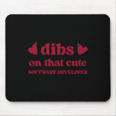 Cute Funny Valentine's Day Software Developer Wome Mousepad (Vorne)
