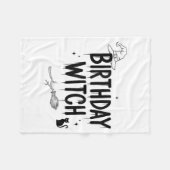 Cute Funny Witch Witchy Birthday Witches Happy Wom Fleecedecke (Vorderseite (Horizontal))