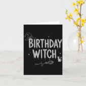 Cute Funny Witch Witchy Birthday Witches Happy Wom Karte (Gelbe Blume)