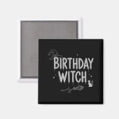 Cute Funny Witch Witchy Birthday Witches Happy Wom Magnet (Vorderseite/Rückseite)