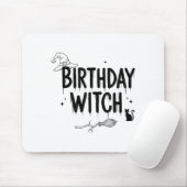 Cute Funny Witch Witchy Birthday Witches Happy Wom Mousepad (Mit Mouse)