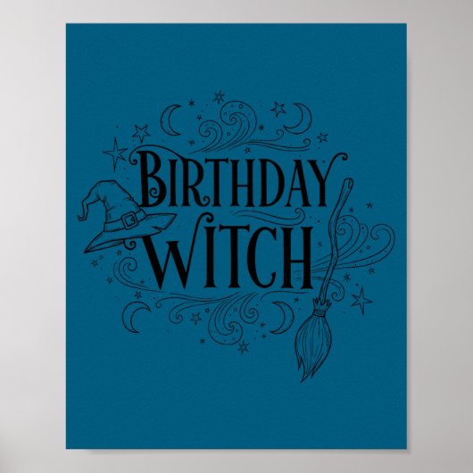 Cute Funny Witch Witchy Birthday Witches Happy Wom Poster (Vorne)