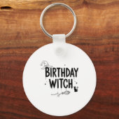 Cute Funny Witch Witchy Birthday Witches Happy Wom Schlüsselanhänger (Vorderseite)