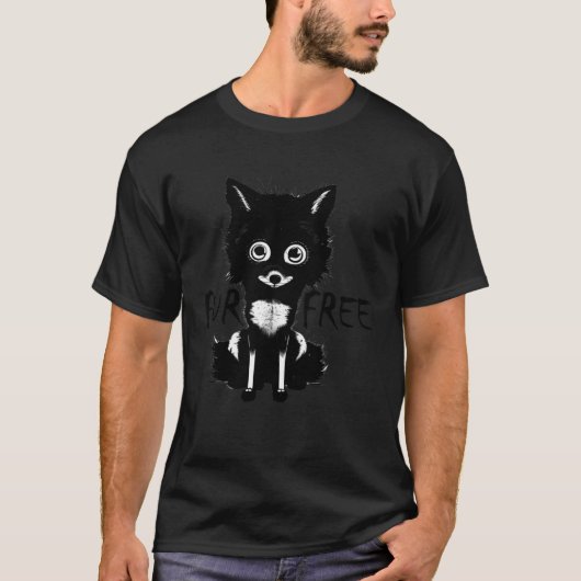 Cute Fur Free Animal T-Shirt (Vorderseite)