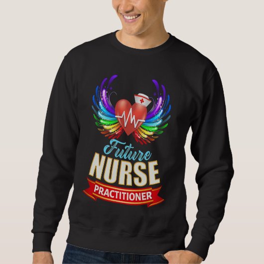 Cute Future Nurse Practitioner Graduation Hear Win Sweatshirt (Vorderseite)