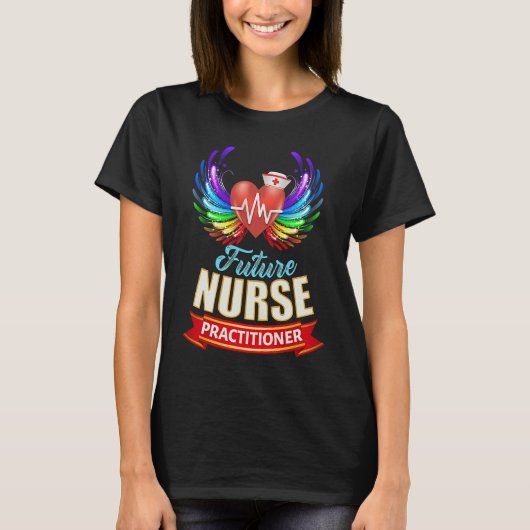Cute Future Nurse Practitioner Graduation Hear Win T-Shirt (Vorderseite)