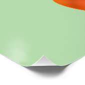 Cute Fuzzy Capybara mit Orange | Kawaii Tier Ar Poster (Ecke)