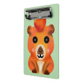 Cute Fuzzy Capybara with Orange | Kawaii Animal Ar Mini Klemmbrett (Gewinkelt2)