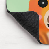 Cute Fuzzy Capybara with Orange | Kawaii Animal Ar Mousepad (Ecke)