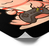 Cute Gamer Axolotl Christmas Design  Poster (Ecke)