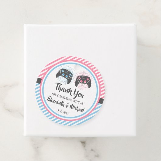 Cute Gamer Baby Gender Reveal Geschenkanhänger (Beispiel)