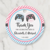 Cute Gamer Baby Gender Reveal Geschenkanhänger (Vorderseite)
