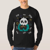 Cute Gamer Panda Bear With Gaming Controller T-Shirt (Vorderseite)