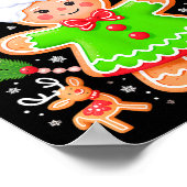 Cute Gamma Gingerbread Family Matching Christmas C Poster (Ecke)