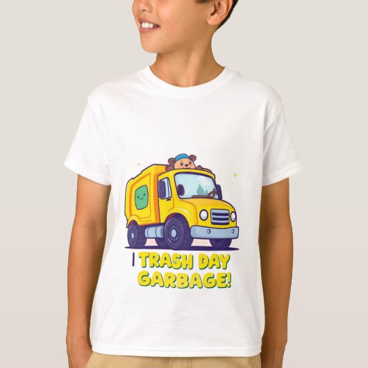 Cute Garbage Truck Trash Truck  T-Shirt (Vorderseite)