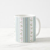 Cute Garden Stripe Floral Coffee Mug Kaffeetasse (VorderseiteRechts)