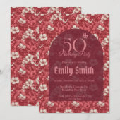 Cute Gardenias Charm Birthday Party Einladung (Vorne/Hinten)