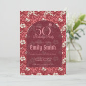 Cute Gardenias Charm Birthday Party Einladung (Stehend Vorderseite)