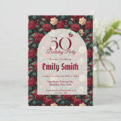 Cute Gardenias Petal Party Einladung (Stehend Vorderseite)