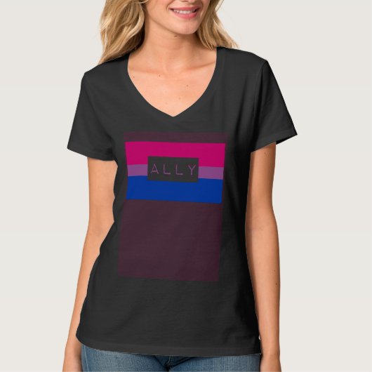 Cute Gay LGBTQ Ally Bisexual Pride Flag Queer Love T-Shirt (Vorderseite)