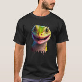 Cute Gecko Wildlife Lizard 1 T-Shirt (Vorderseite)