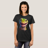 Cute Gecko Wildlife Lizard T-Shirt (Vorne ganz)