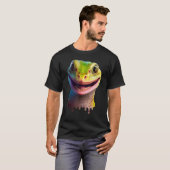 Cute Gecko Wildlife Lizard T-Shirt (Vorne ganz)
