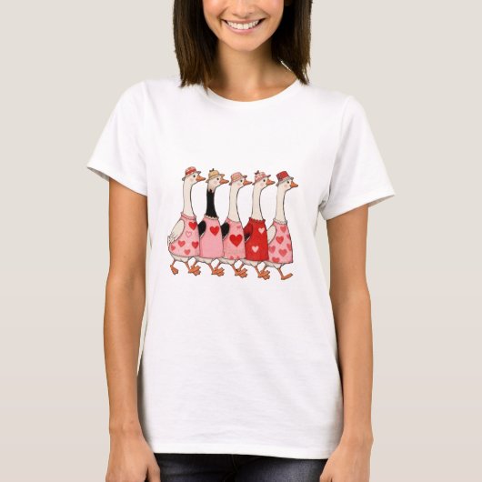 Cute geese valentine  T-Shirt (Vorderseite)